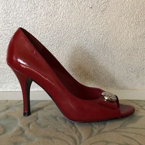 Red high heel bcbg girls shoe